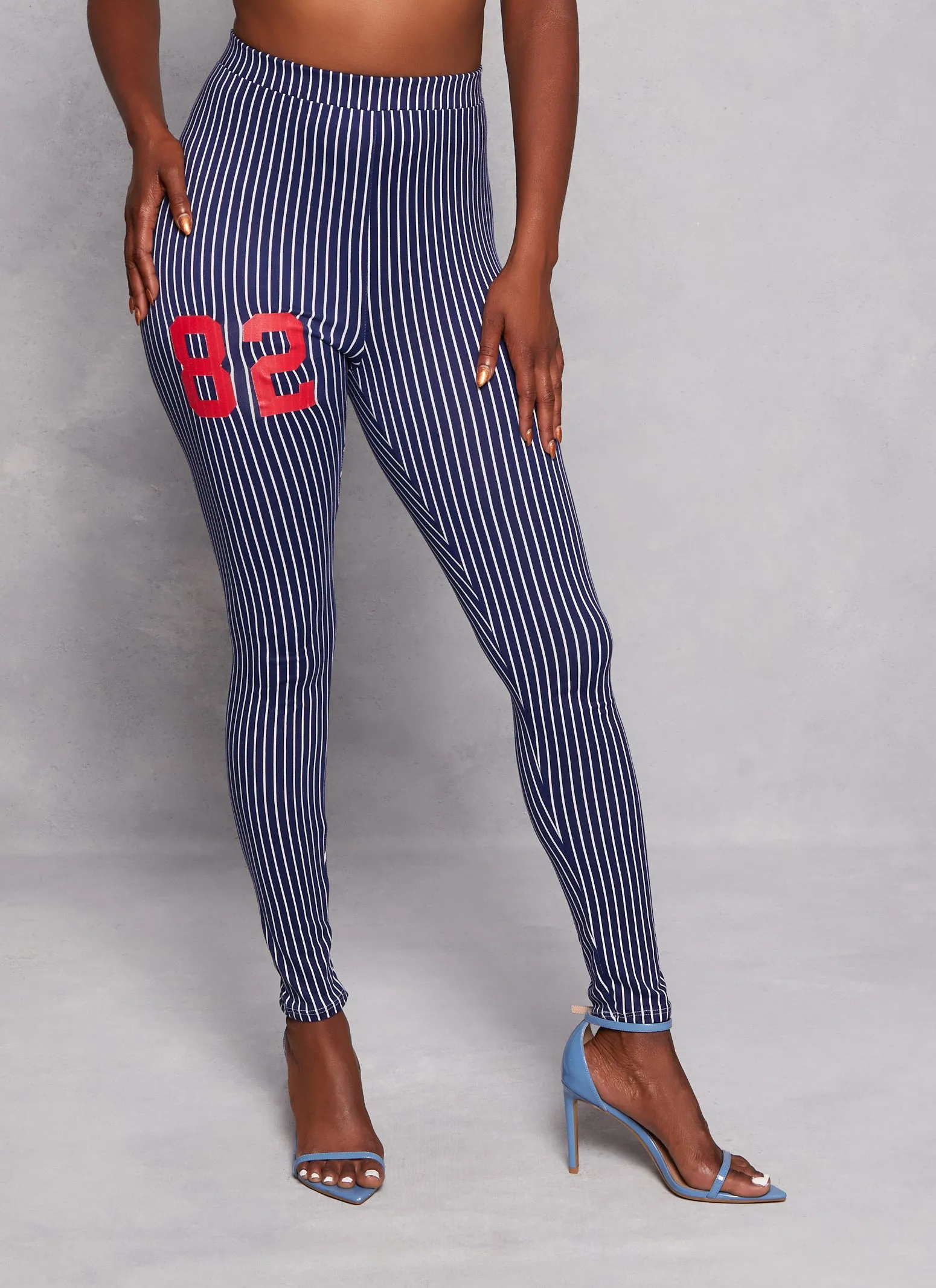 82 Pinstripe High Waist Leggings