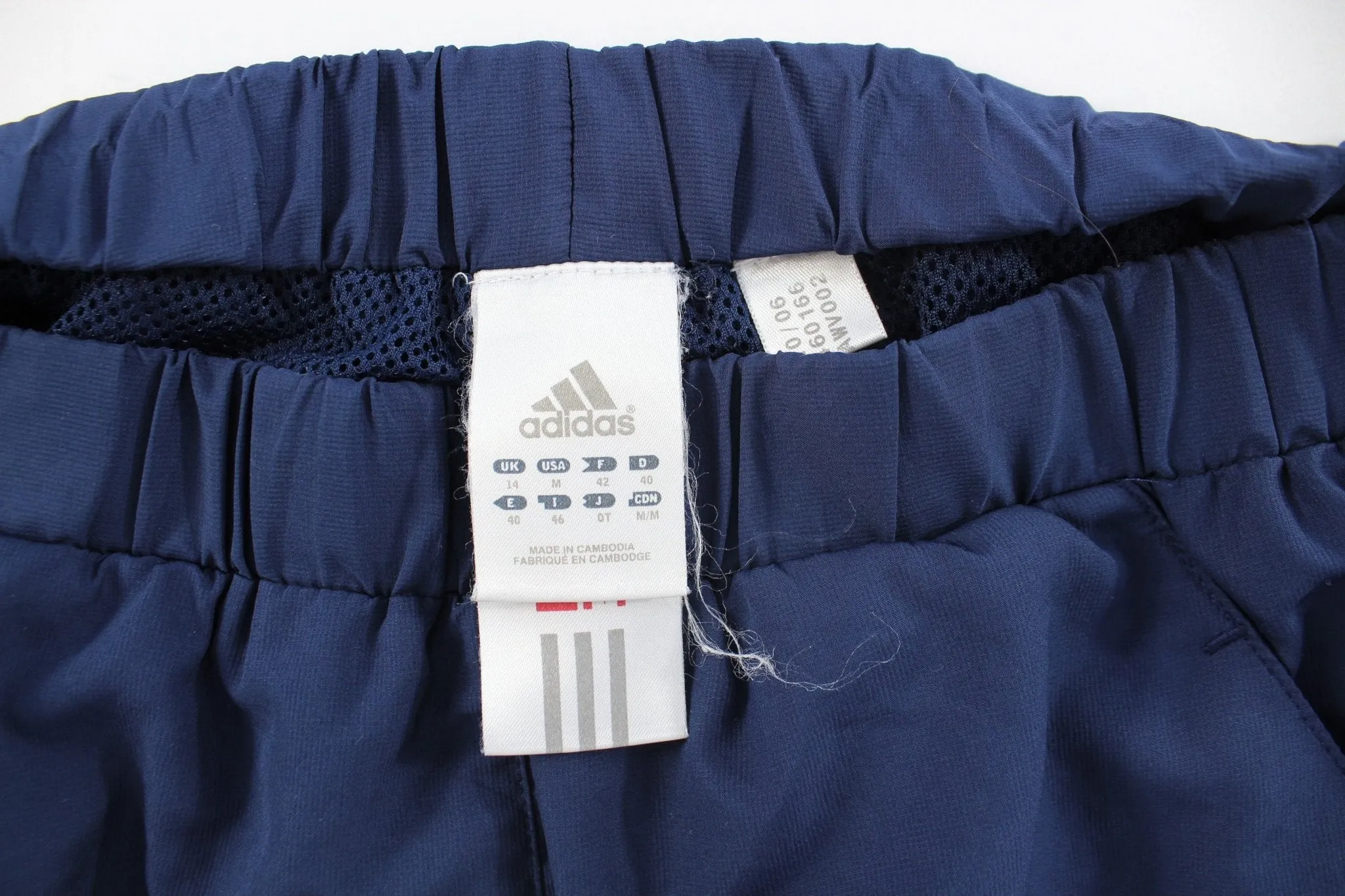 Adidas Embroidered Logo Navy Blue & Green Striped Pants