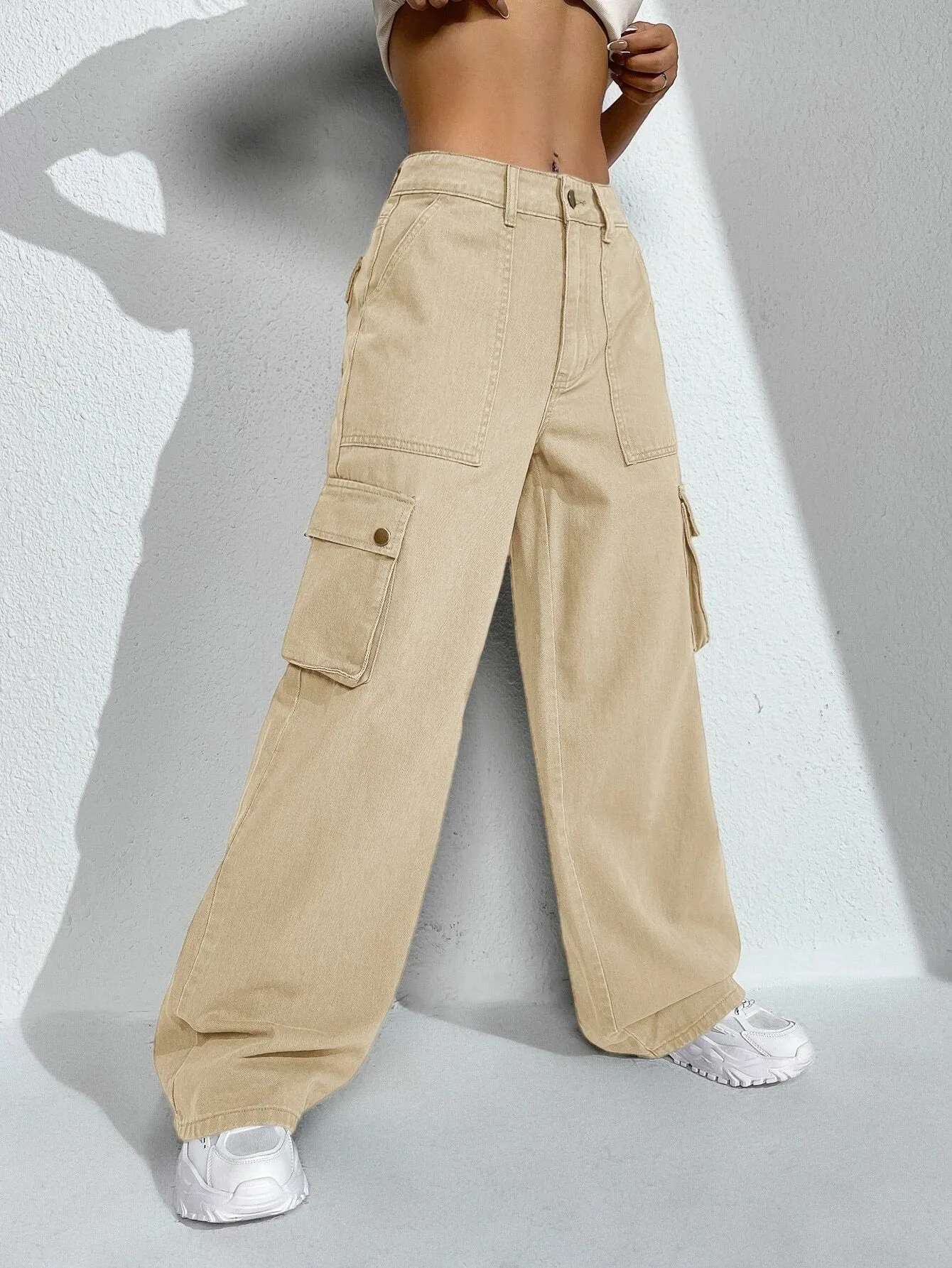 Cargo Jeans Flap Pocket