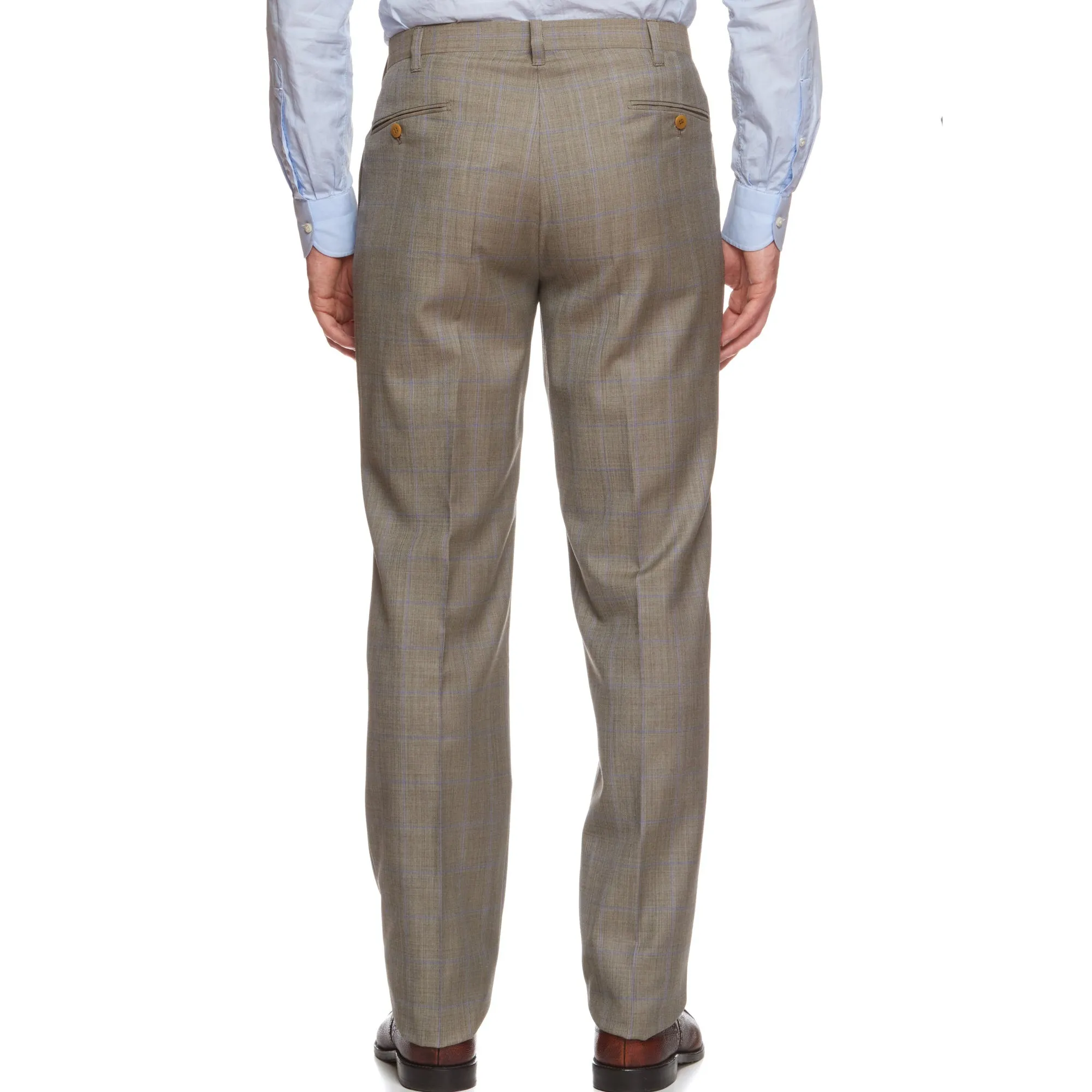CESARE ATTOLINI Napoli Handmade Gray Plaid Wool Super 130's Suit EU 52 NEW US 42