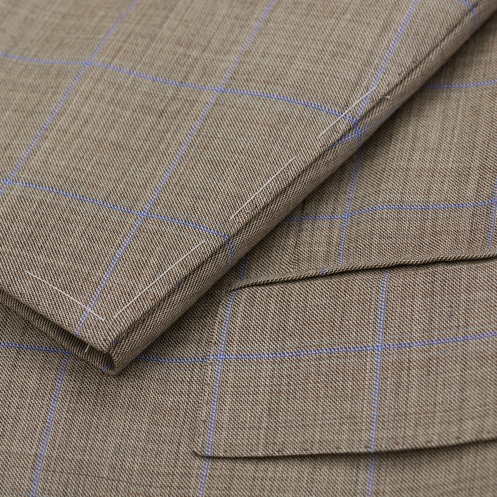 CESARE ATTOLINI Napoli Handmade Gray Plaid Wool Super 130's Suit EU 52 NEW US 42
