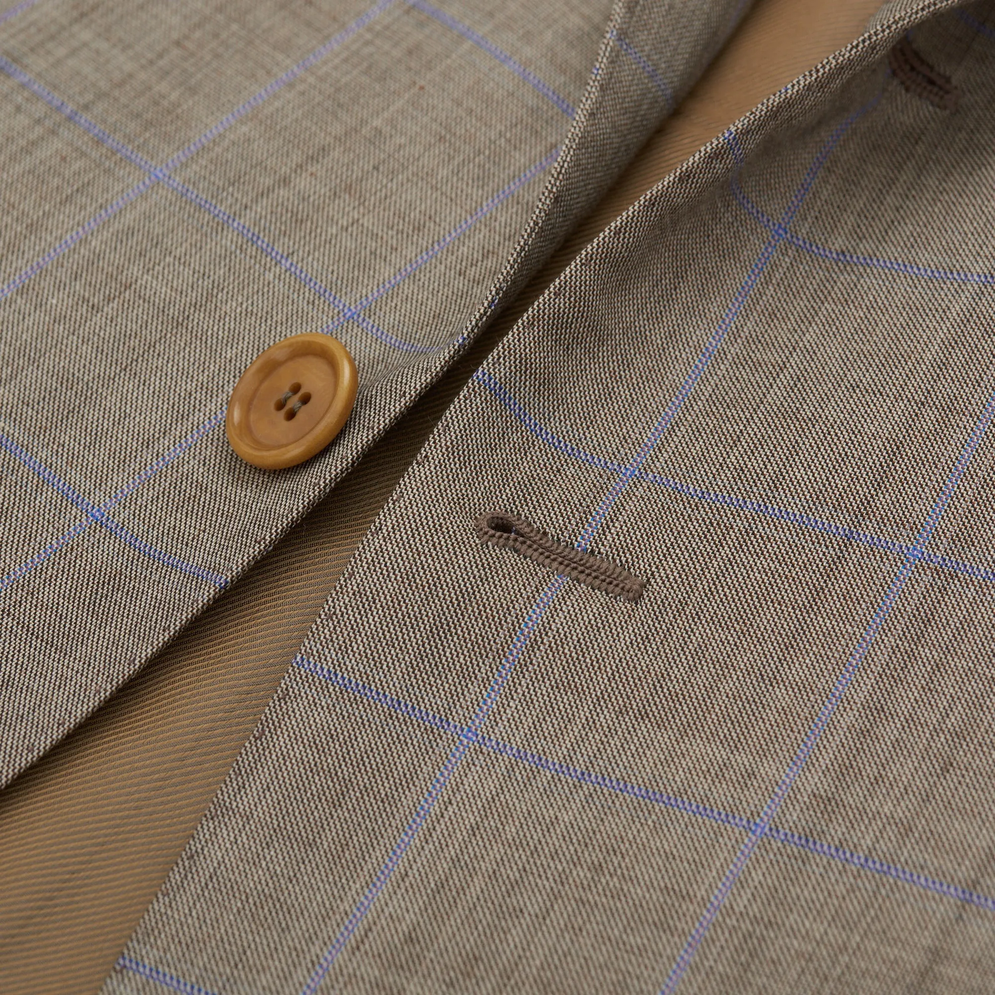 CESARE ATTOLINI Napoli Handmade Gray Plaid Wool Super 130's Suit EU 52 NEW US 42
