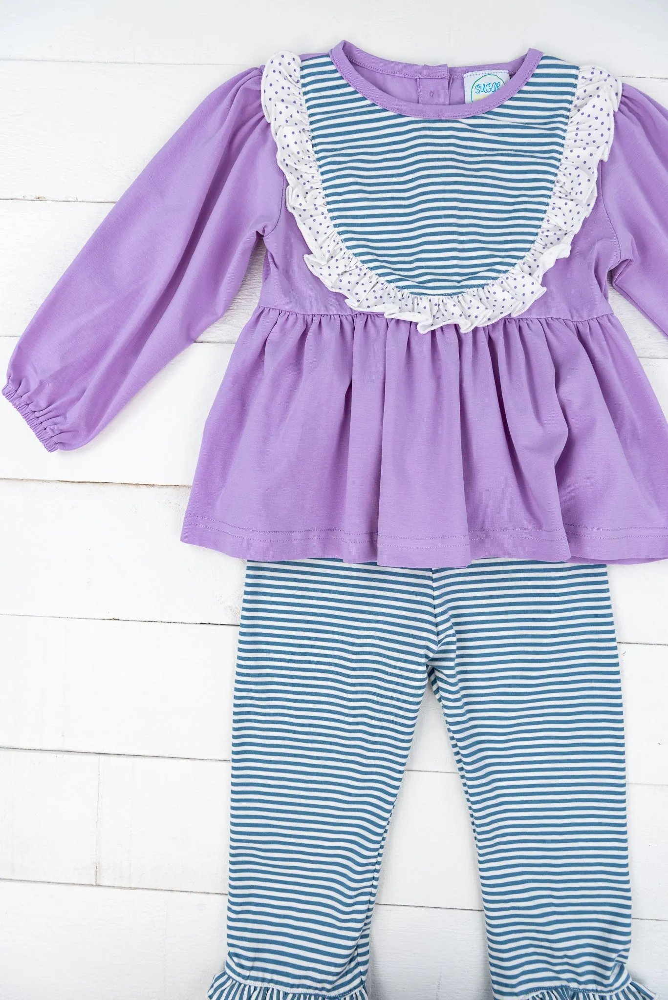 Girls Blue Stone/Lavender Pants Set