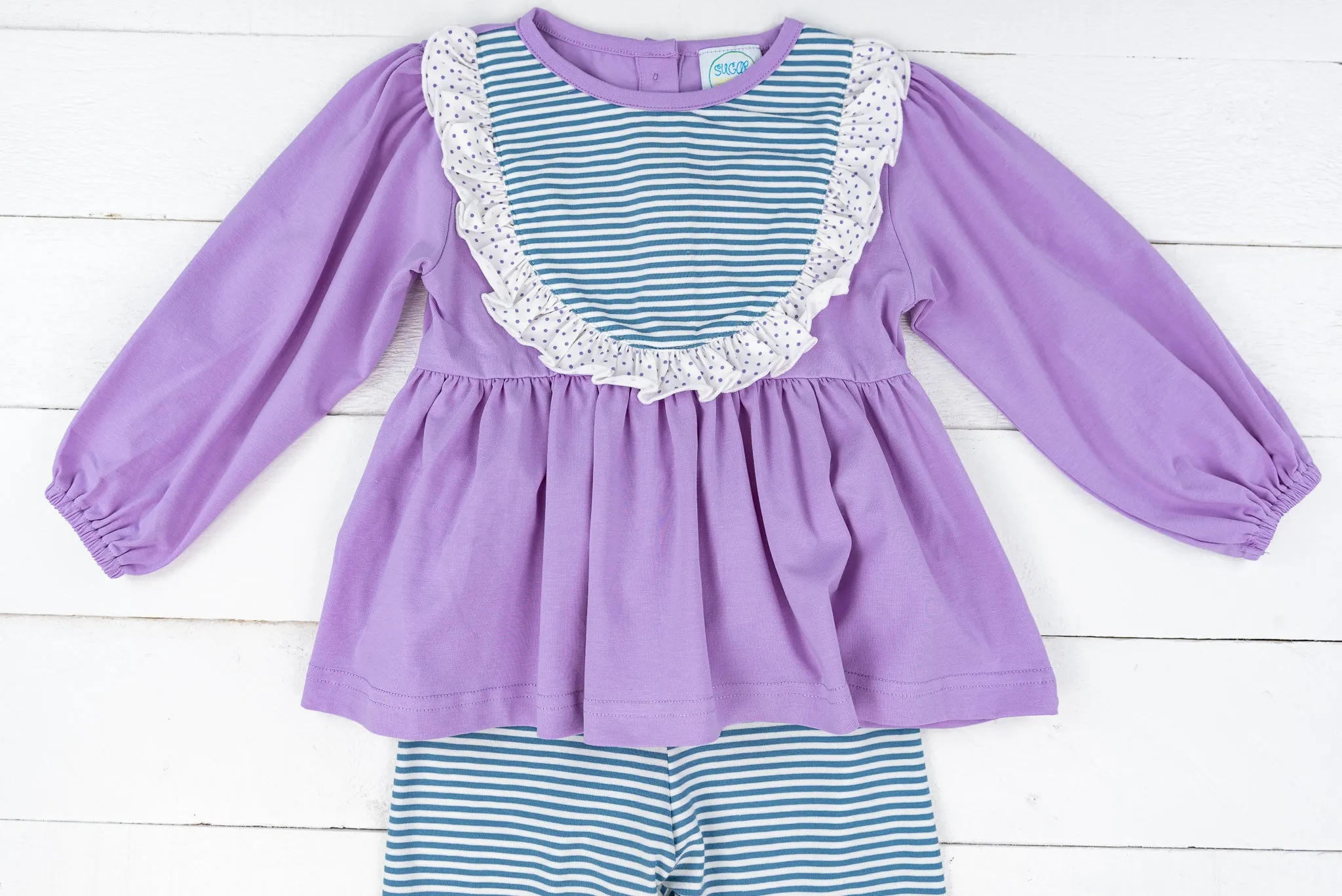 Girls Blue Stone/Lavender Pants Set