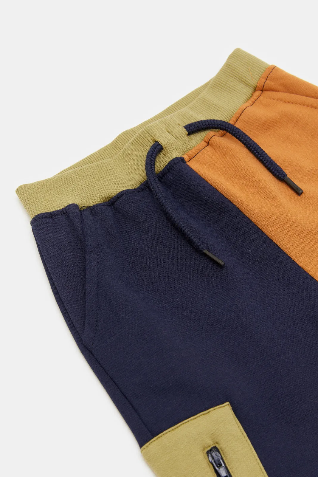 Infant Boys Multicolour Cut And Sew Jogging Suit (2 Piece)
