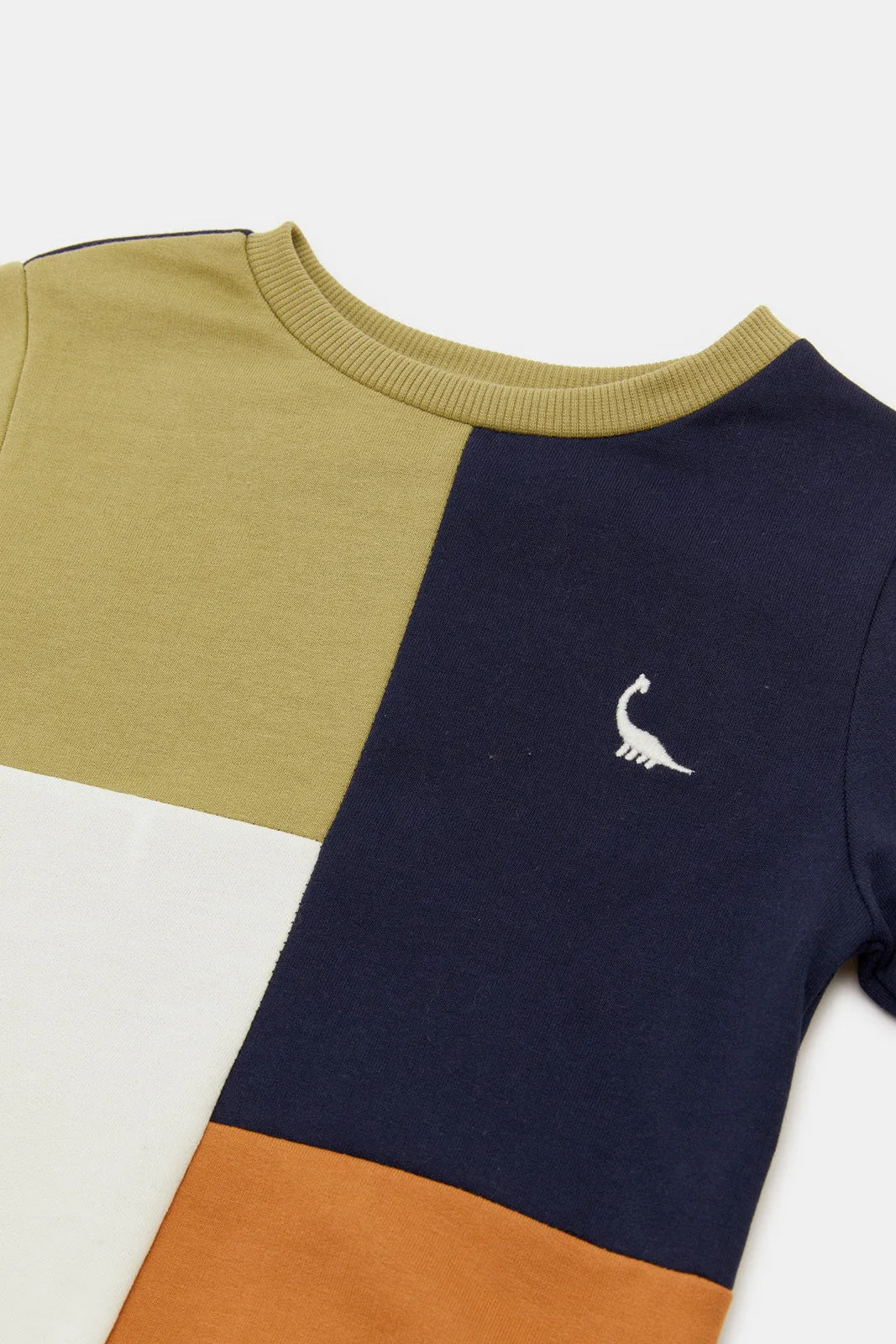Infant Boys Multicolour Cut And Sew Jogging Suit (2 Piece)