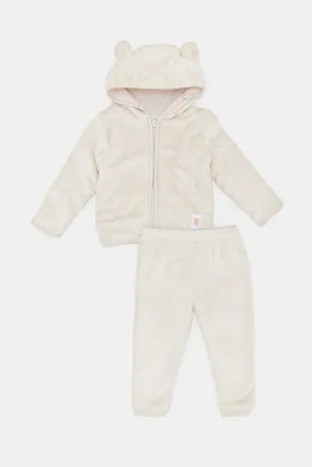 Infant Girls Jacquard Fleece Jog Set (2 Piece)