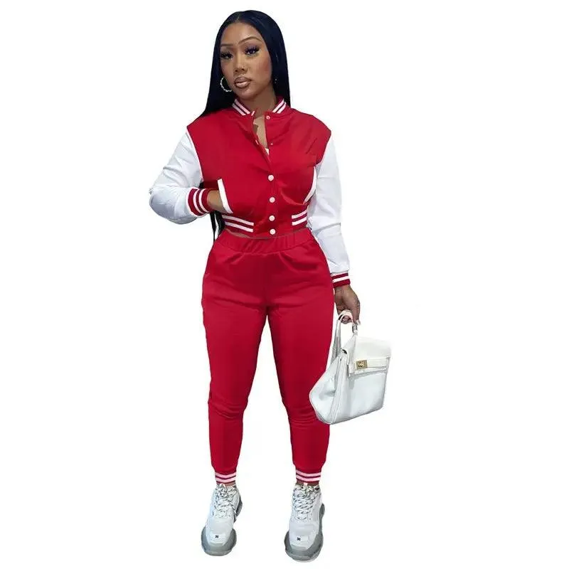 Jacket And Pants 2pc Jogging Set Custom for Women