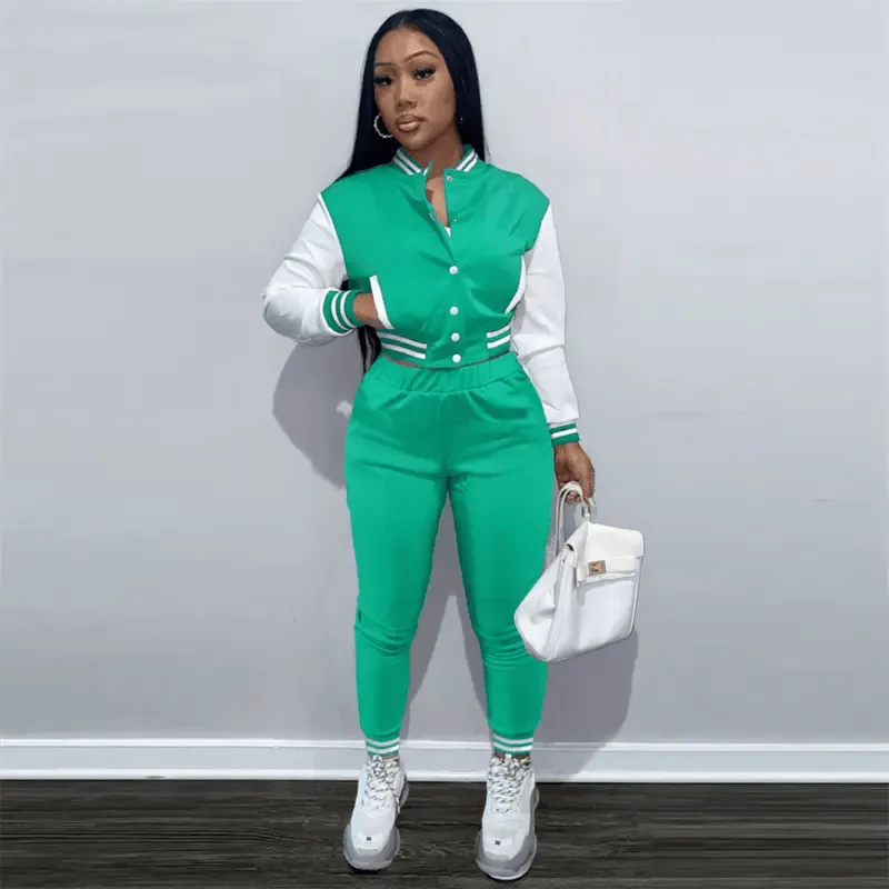 Jacket And Pants 2pc Jogging Set Custom for Women