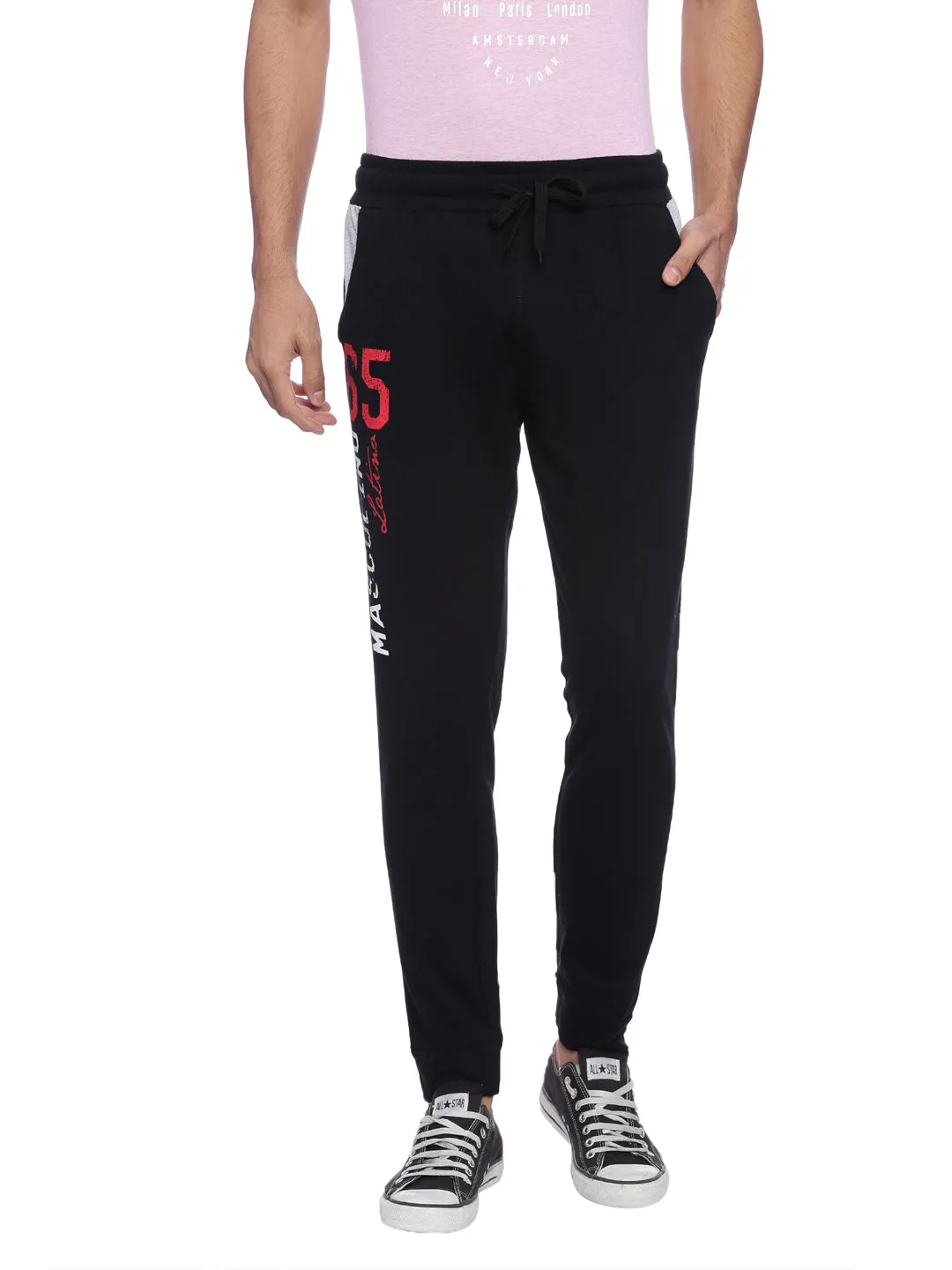Masculino Latino Navy Blue Track Pants