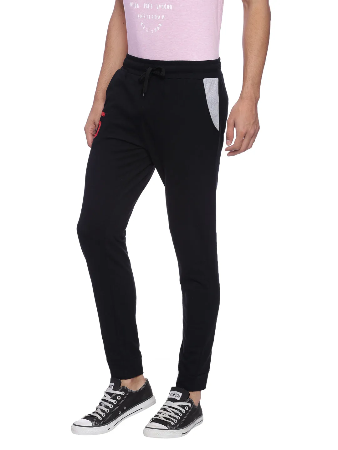 Masculino Latino Navy Blue Track Pants