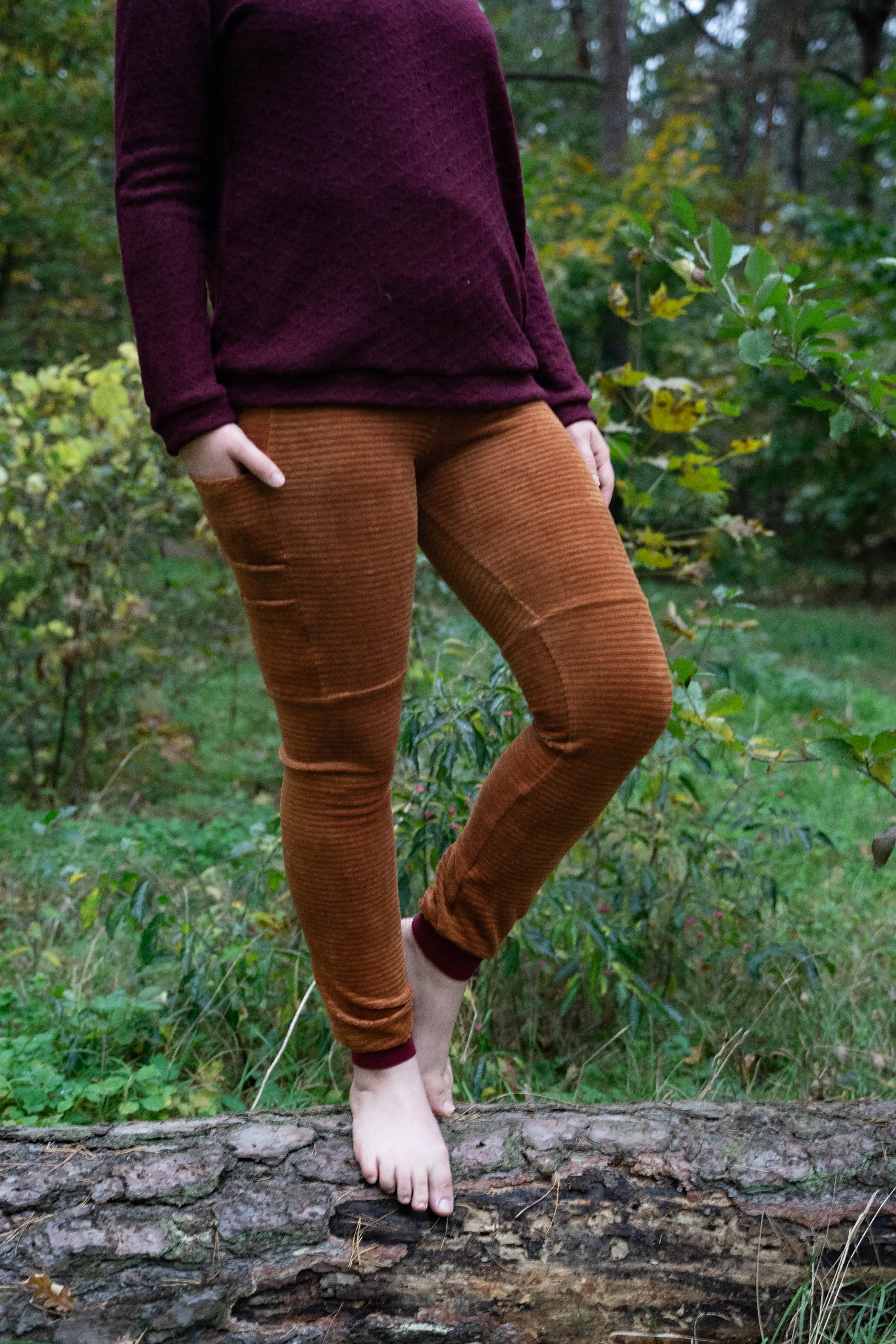 MTO: Leggings mit Taschen - Feincord