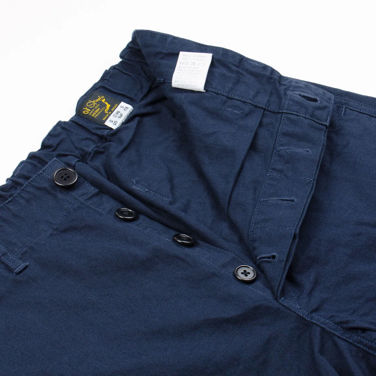 orSlow - French Work Pants - Navy Herringbone Twill