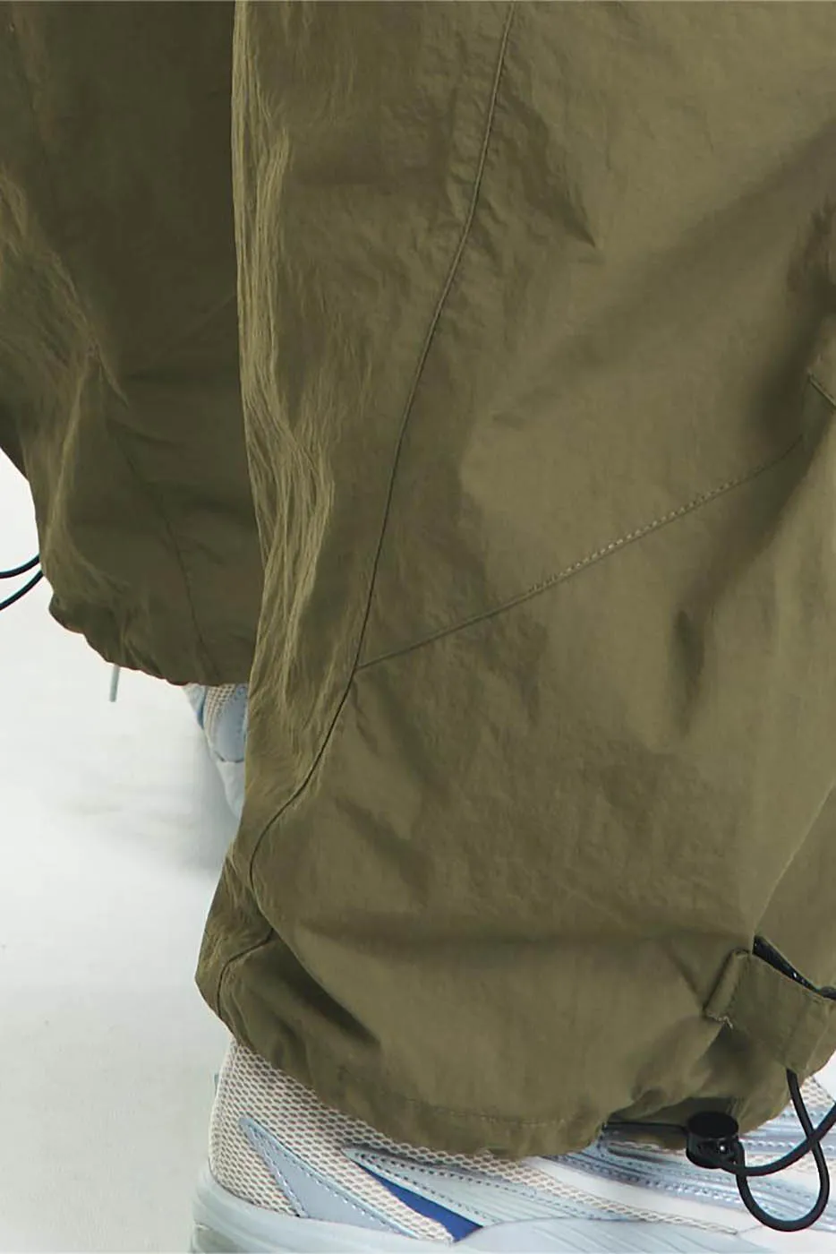 Pleated Spliced Track Pants
