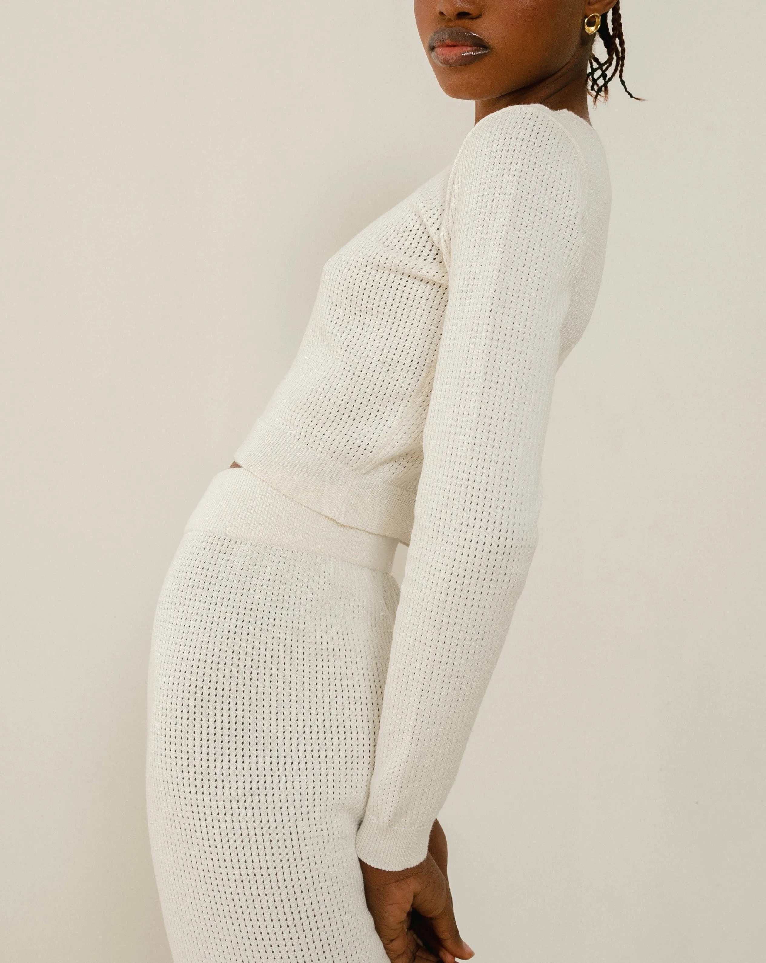 Roy Cream Tricot Sweater