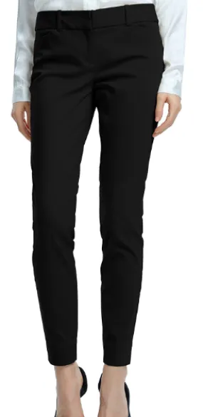 SATINATO Womens Straight Pants Stretch Slim Skinny Trousers,Size 0