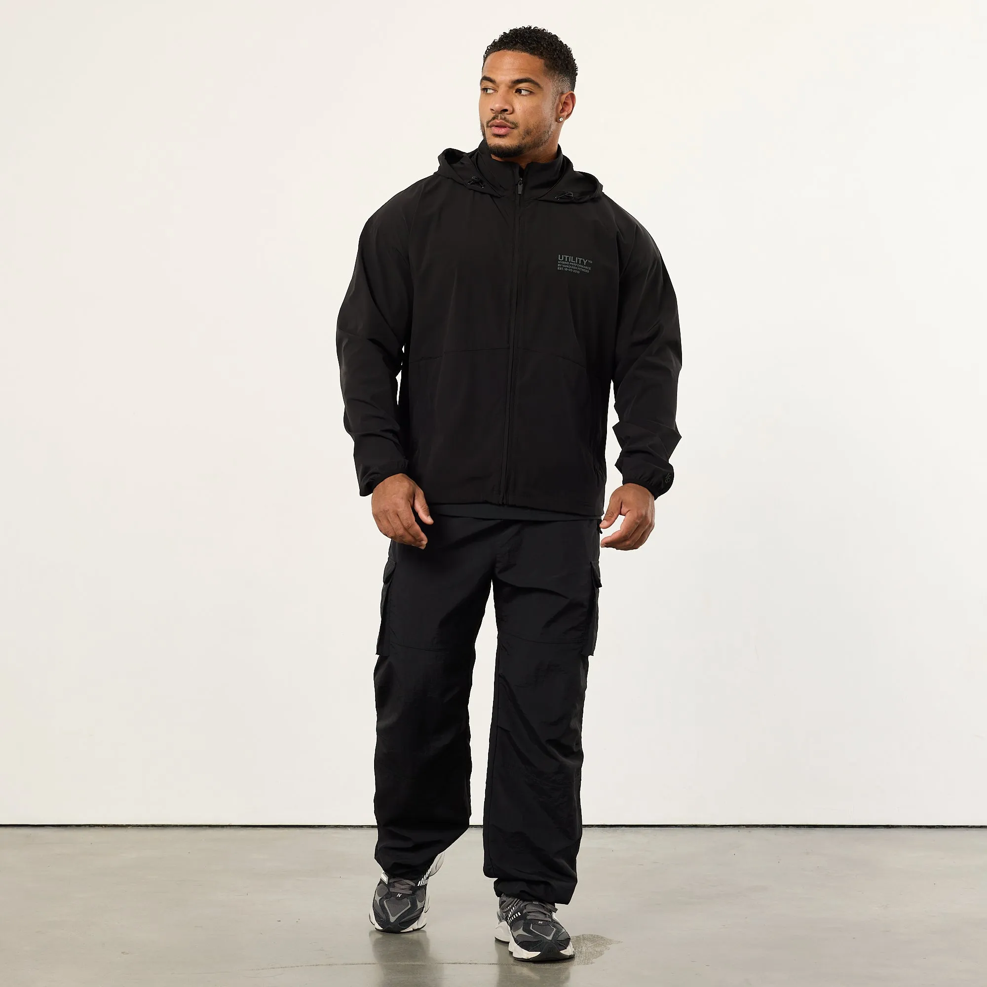 Vanquish Utility Black Oversized Track Jacket