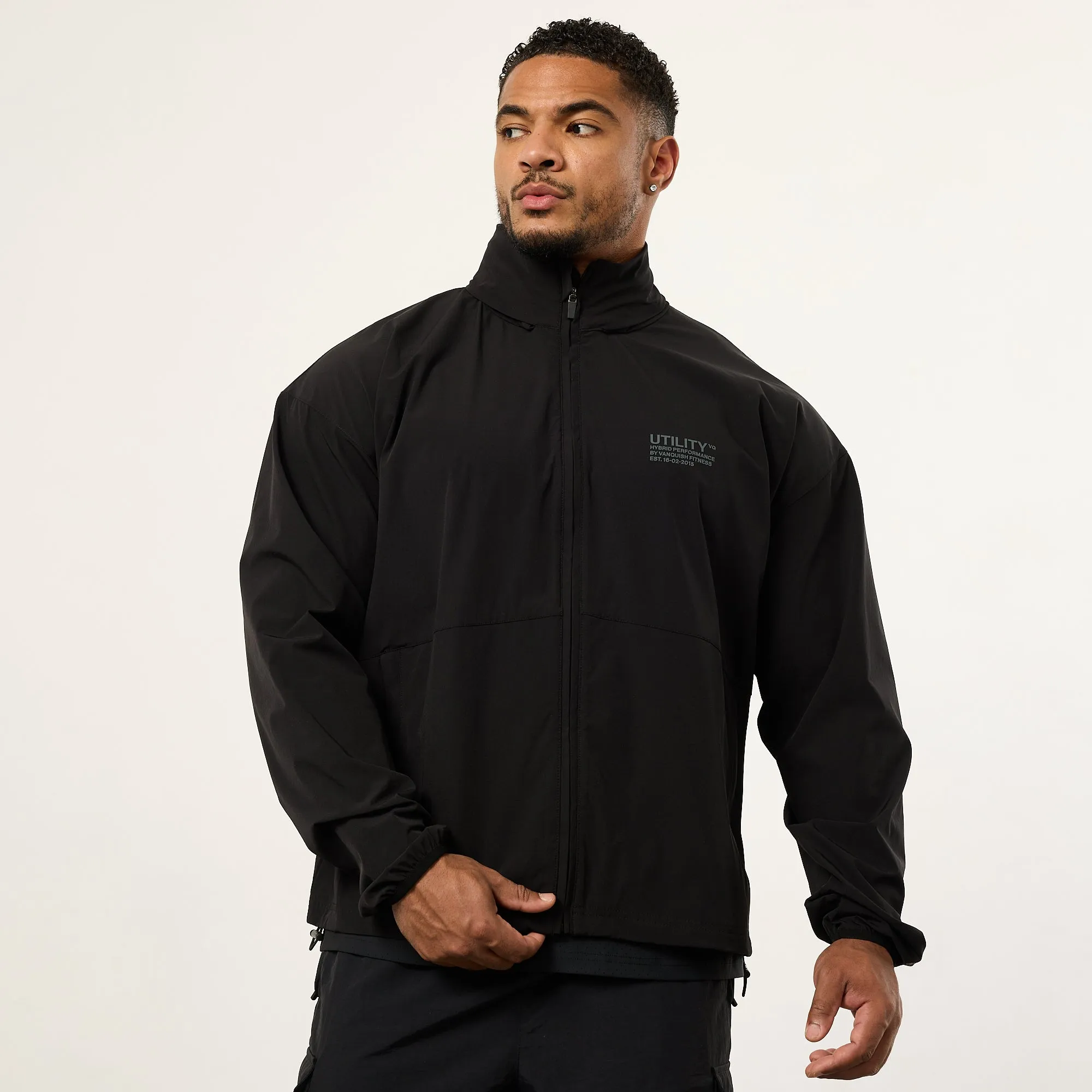 Vanquish Utility Black Oversized Track Jacket
