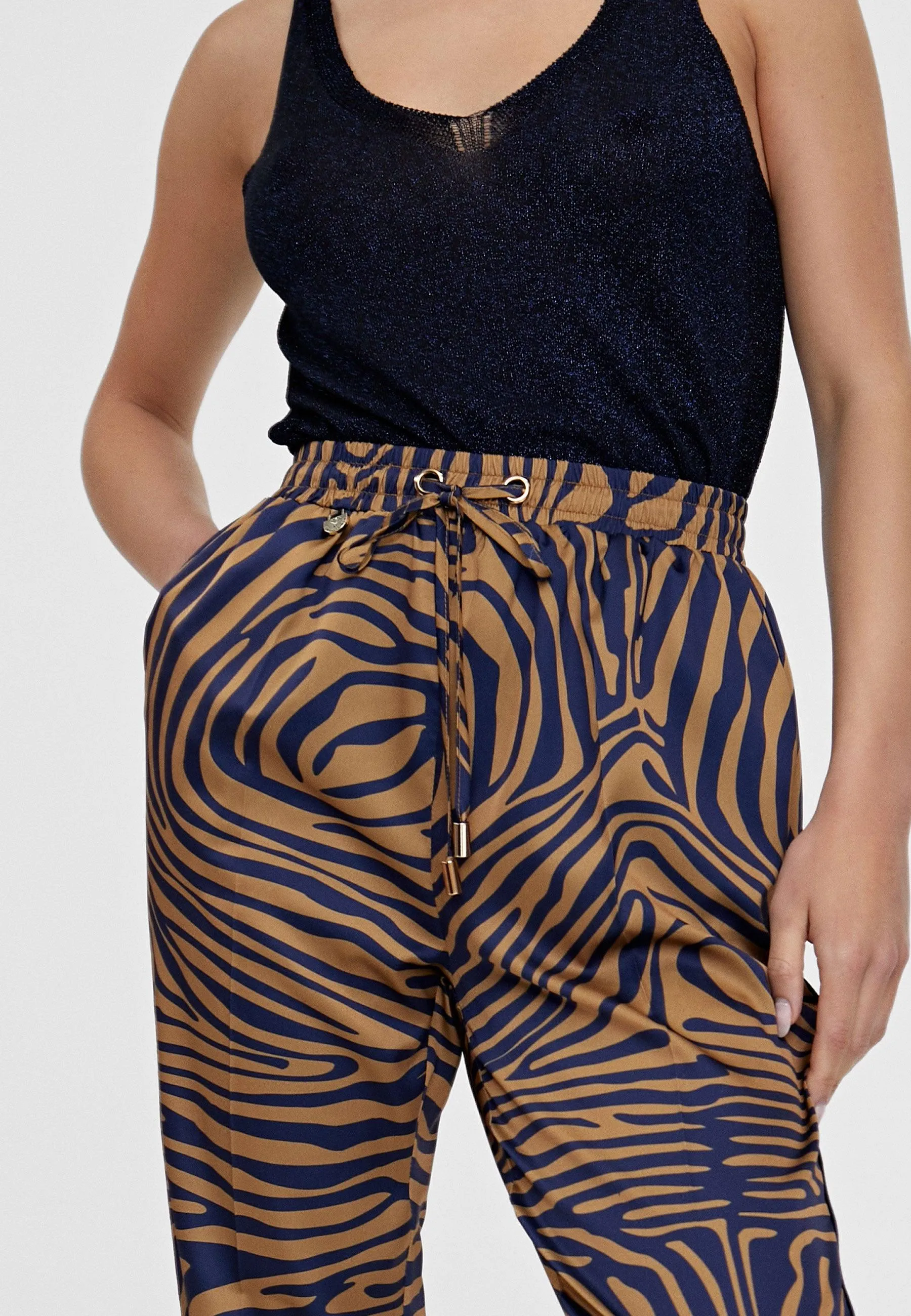 Zebra print jogging trousers