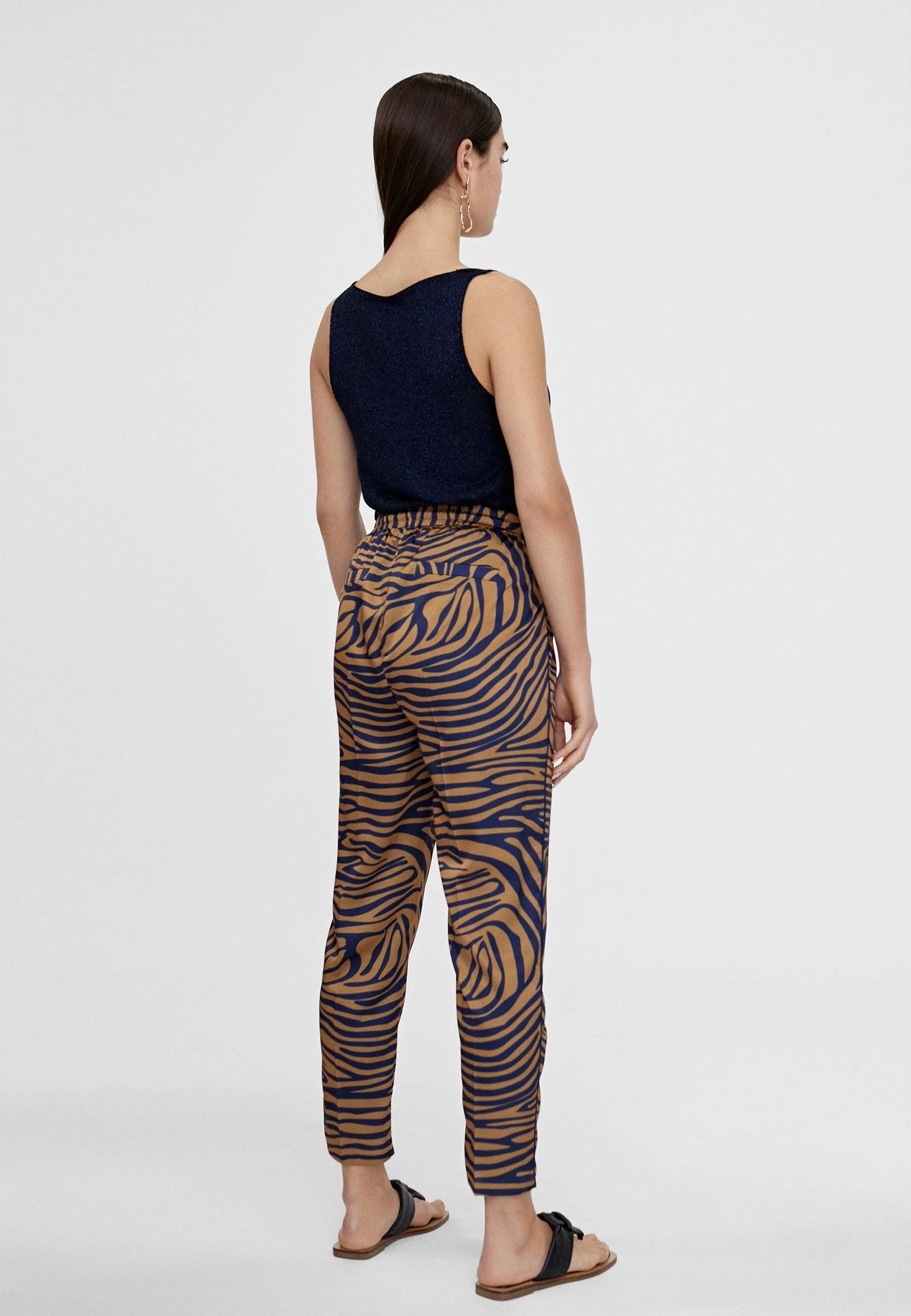 Zebra print jogging trousers